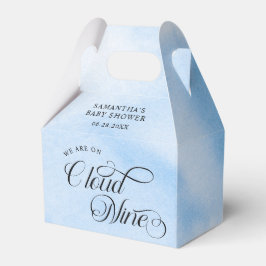 Caja Para Regalos Nueve nubes de color azul acuático moderno Baby Sh