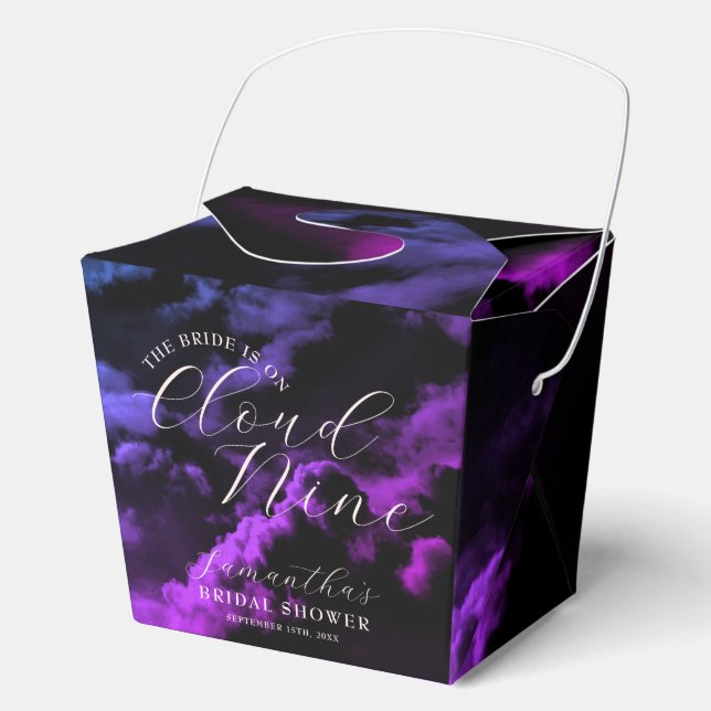 Caja Para Regalos Nueve nubes de lluvia celestial negra Galaxy Brida (Anverso)
