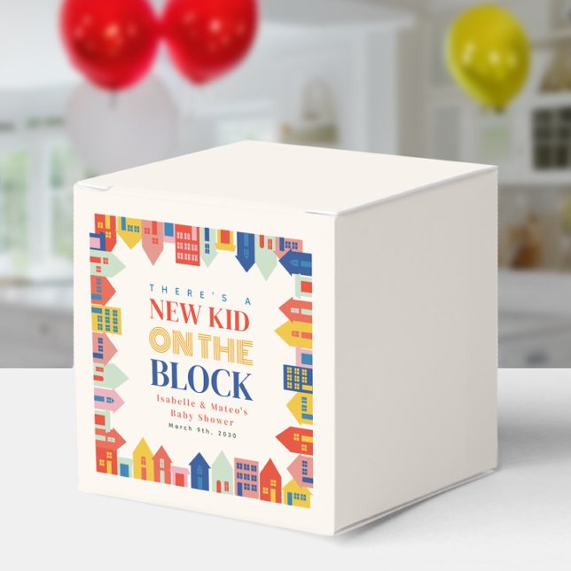 Caja Para Regalos Nuevo Niño En Casa De Bloques Baby Shower Neutral (Subido por el creador)