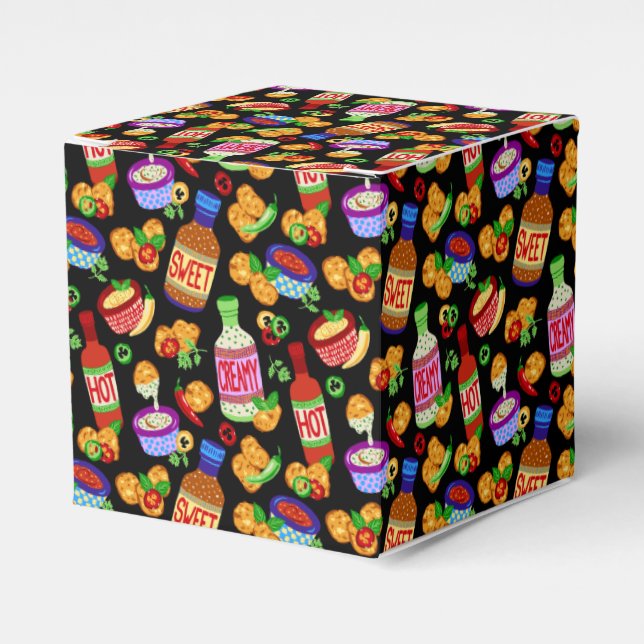 Caja Para Regalos Nuggets de pollo y salsa de inmersión (Costado Anverso)