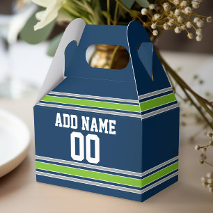 Caja Para Regalos Número de nombre personalizado de Jersey de Blue 