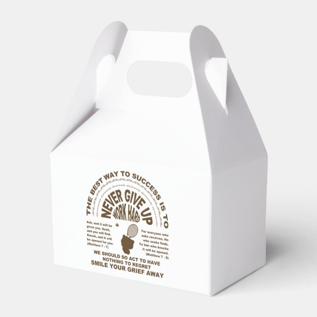 Caja Para Regalos Nunca te rindas (tenis) (Front Side)