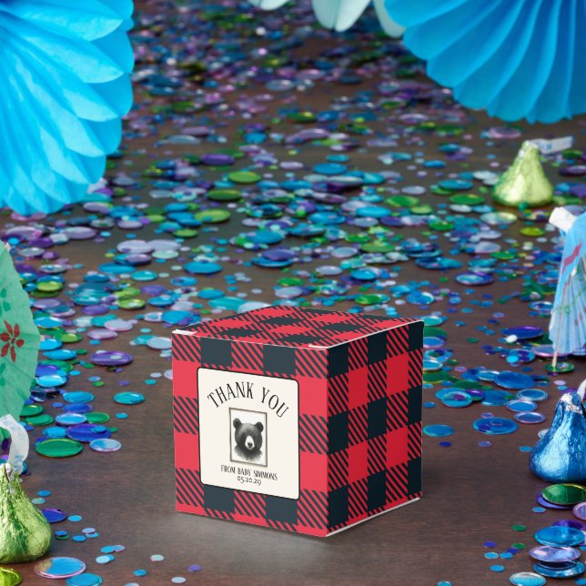 Caja Para Regalos Nursera De Oso Rústico (Fiesta)