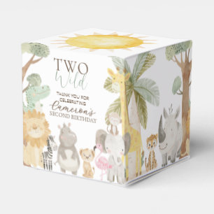 Caja Para Regalos Nyala Safari Animales Dos Salvajes Segundo Cumplea