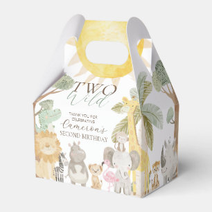 Caja Para Regalos Nyala Safari Animales Dos Salvajes Segundo Cumplea