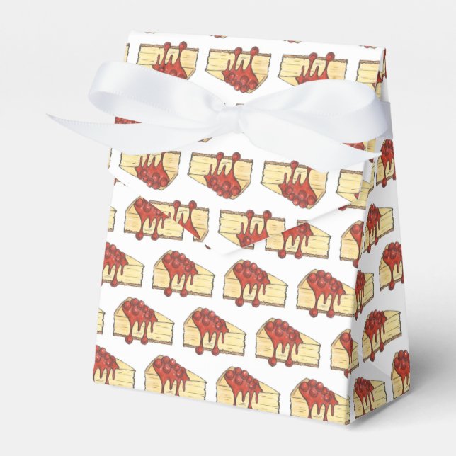 Caja Para Regalos NYC Cherry Cheesecake Slice Dessert Baking Food (Front Side)