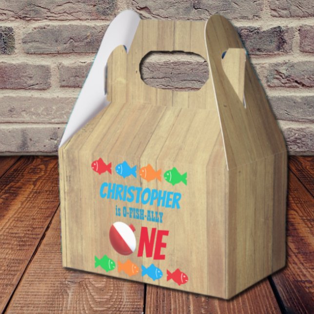 Caja Para Regalos O-Fish-Ally Un pescador Primer cumpleaños (Subido por el creador)