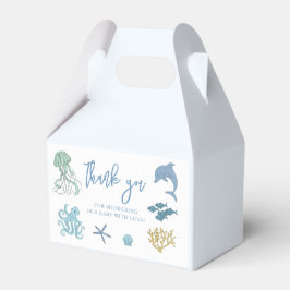 Caja Para Regalos Ocean Creature Blue Baby Shower