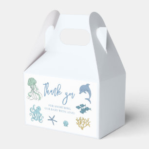 Caja Para Regalos Ocean Creature Blue Baby Shower