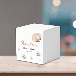 Caja Para Regalos Océan una pequeña perla bajo la ducha de bebé.