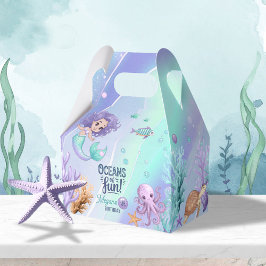 Caja Para Regalos Océanos de la Fun Mermaid Cumpleaños V1 ID1142 Cop
