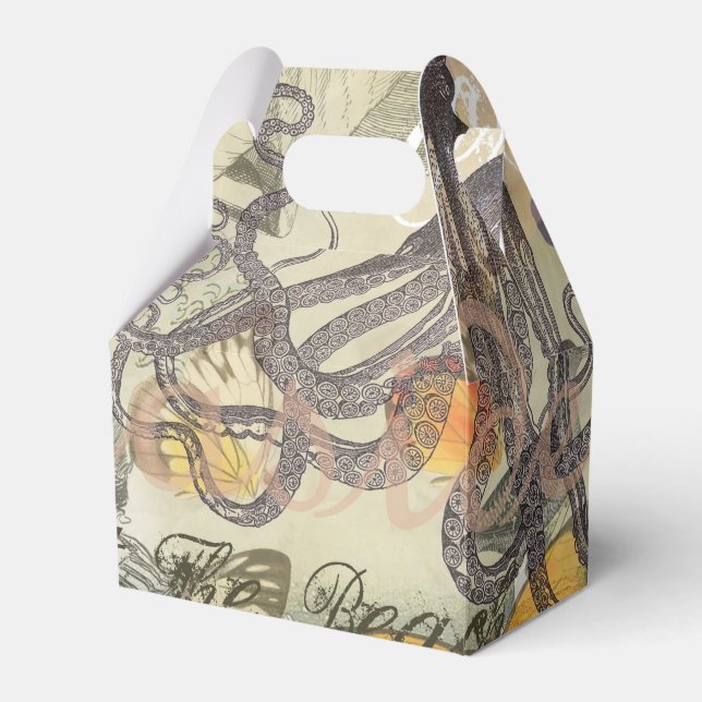 Caja Para Regalos Octopus Beach Antique Coastal Steampunk (Front Side)