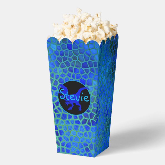 Caja Para Regalos Ocultar dinosaurio azul personalizado (apareció)