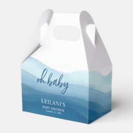 Caja Para Regalos Oh Baby Blue Watercolor Ombre