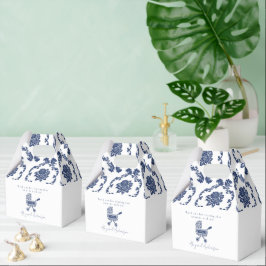 Caja Para Regalos Oh Baby Navy Damask Pram Baby Shower