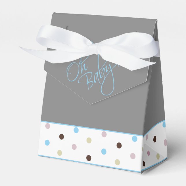 Caja Para Regalos Oh Baby Posh Baby Shower para Boy (Front Side)