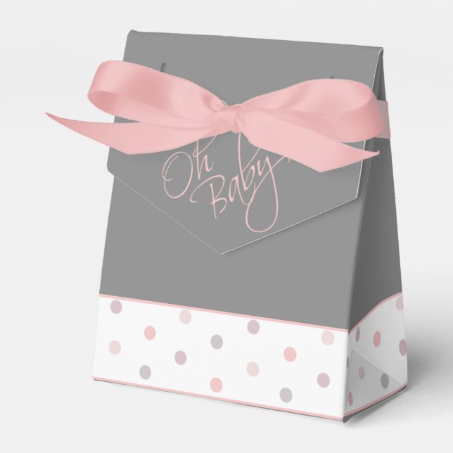 Caja Para Regalos Oh Baby Posh Baby Shower para Chica (Front Side)