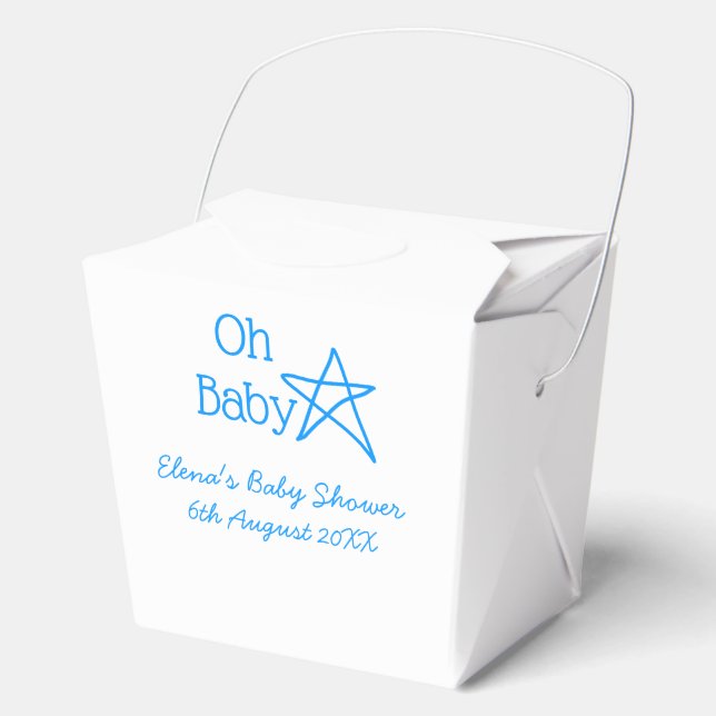Caja Para Regalos Oh bebé estrella azul bebé ducha agregar nombre pa (Anverso)