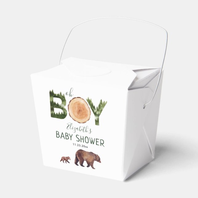 Caja Para Regalos Oh Boy Bear Baby Shower (Front Side)