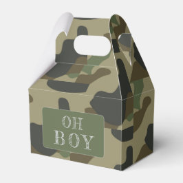 Caja Para Regalos Oh Boy Green Camo Baby Shower
