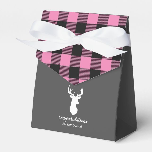 Caja Para Regalos Oh Deer Baby Shower Pink (Front Side)