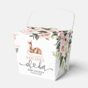 Caja Para Regalos Oh Deer Pink Floral Baby Shower