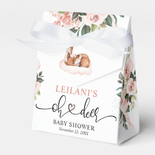 Caja Para Regalos Oh Deer Pink Floral Baby Shower