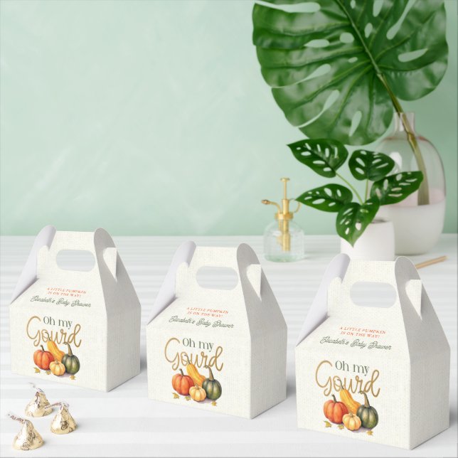 Caja Para Regalos Oh Mi Gourd Pequeña Calabaza Baby Shower (Múltiple)