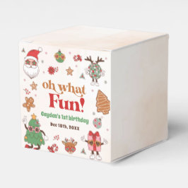 Caja Para Regalos Oh Qué Divertidos Navidades Retro Primer Cumpleaño