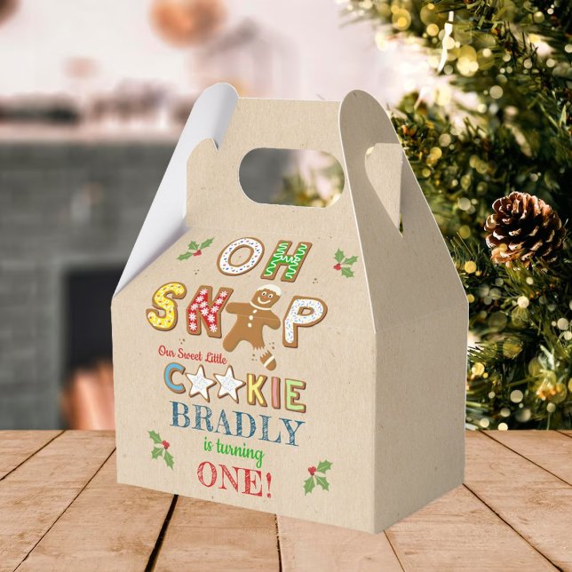 Caja Para Regalos Oh Snap! Gingerbread Cookie Any Age Birthday (Subido por el creador)