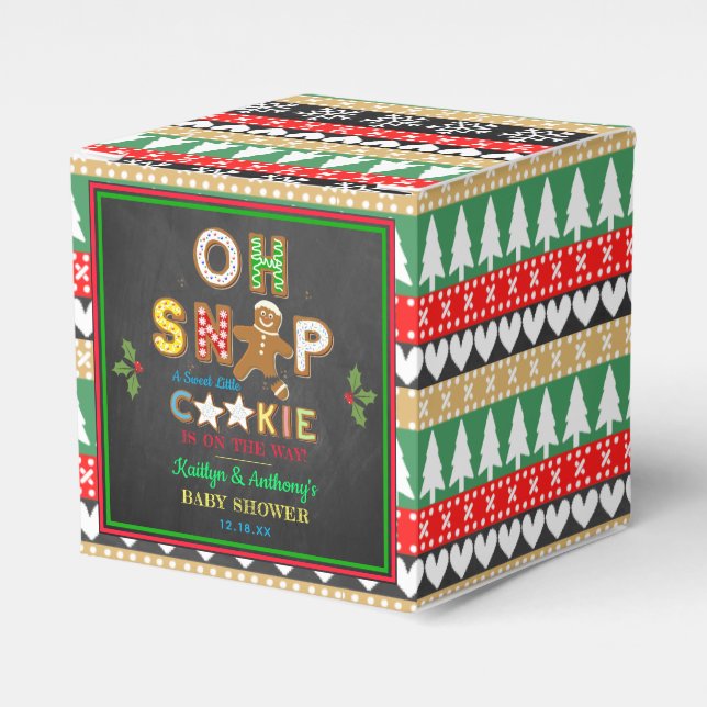 Caja Para Regalos ¡Oh Snap! Gingerbread Cookie Baby Shower (Costado Anverso)
