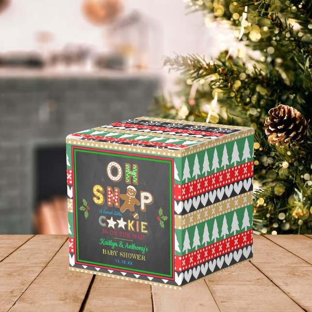 Caja Para Regalos ¡Oh Snap! Gingerbread Cookie Baby Shower (Subido por el creador)