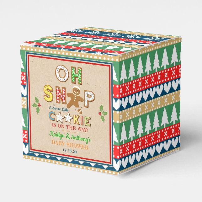 Caja Para Regalos ¡Oh Snap! Gingerbread Cookie Baby Shower (Costado Anverso)