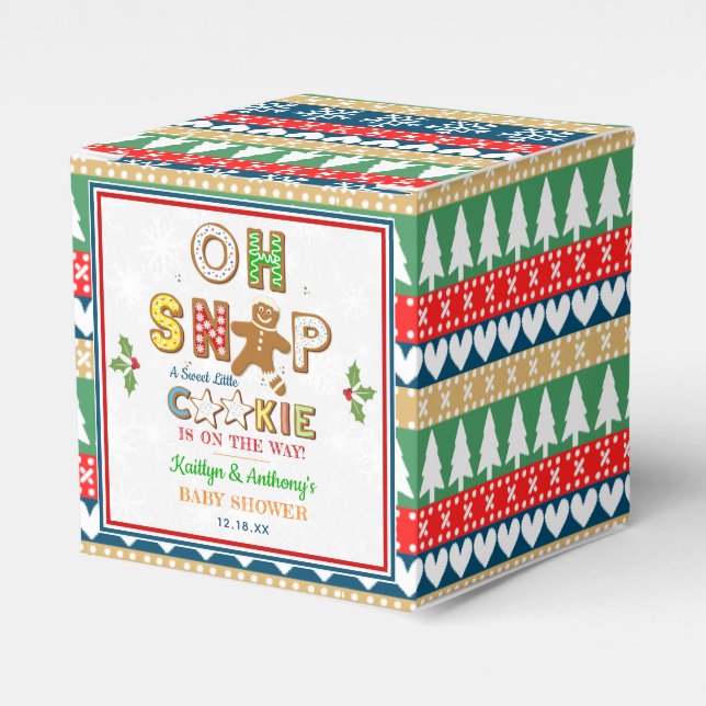 Caja Para Regalos ¡Oh Snap! Gingerbread Cookie Baby Shower (Costado Anverso)