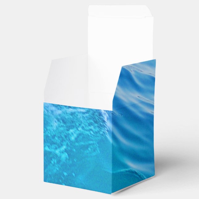 Caja Para Regalos Ola de agua azul de almohada (Abierto)