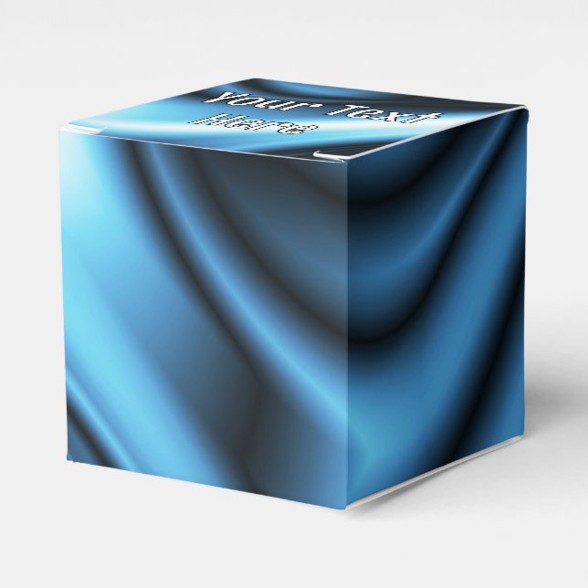 Caja Para Regalos Ola de seda azul (Costado Anverso)