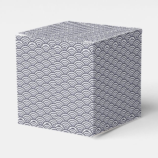 Caja Para Regalos Olas azules japonesas Mar de Seigaiha (Costado Anverso)