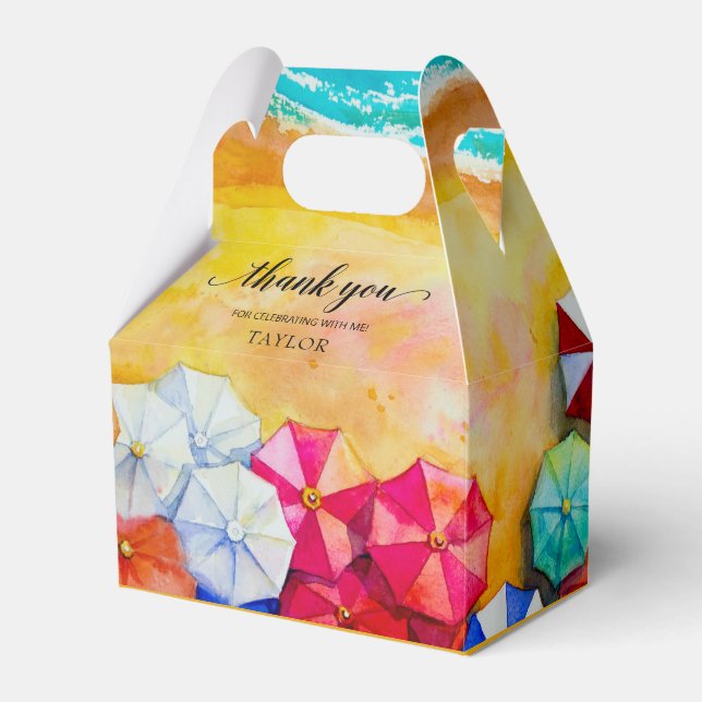 Caja Para Regalos Olas de arena de playa Gracias (Front Side)