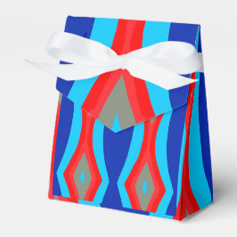 Caja Para Regalos oleaje azul rojo