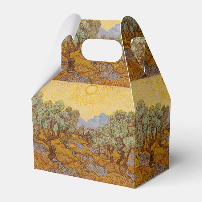 Caja Para Regalos Olivos de Van Gogh cielo sole amarillo (Front Side)