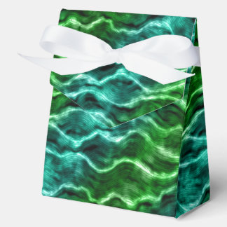 Caja Para Regalos ondas de tinta - gradiente verdes :