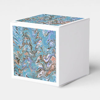 Caja Para Regalos Ondas En El Arte Abstracto De La Pura Acrílica Azu