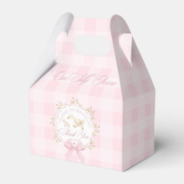 Caja Para Regalos One Silly Goose Pink Gingham 1st Birthday