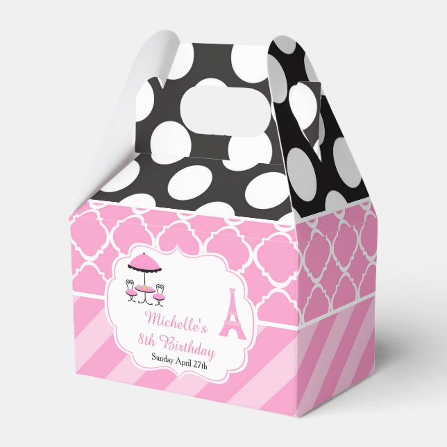 Caja Para Regalos Ooh la la Paris Tea Birthday Party Gracias (Front Side)