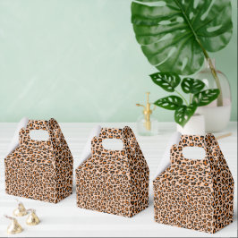 Caja Para Regalos Orange and Brown Leopard Print