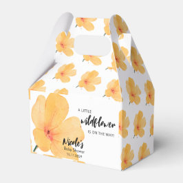 Caja Para Regalos Orange Little Wildflower On the Way Baby Shower
