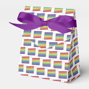 Caja Para Regalos Orgullo gay de corte de pastel de Boda arcoiris LG