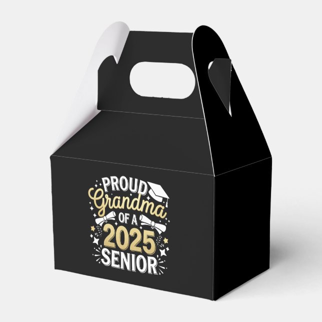 Caja Para Regalos Orgullosa Abuela De Graduación Dorada En 2025 (Front Side)