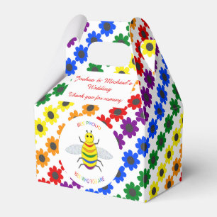 Caja Para Regalos Orgulloso arcoiris y Boda de flores de la comunida