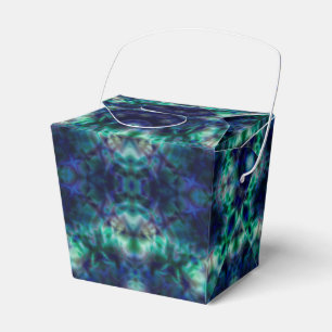 Caja Para Regalos Ornamento azul verde